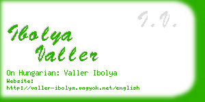 ibolya valler business card